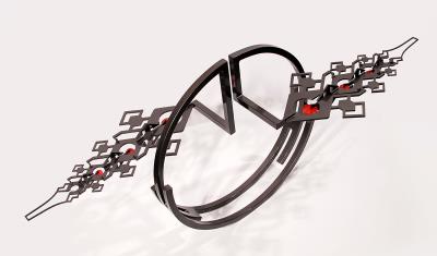 Cradle of the time, 2015, Steel & Alumium, 125.55.60 cm, Dastan art Gallery