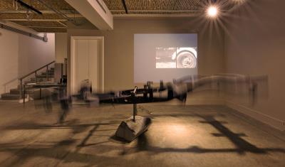 Savior, 2019, Car chassis, Video Installation, 
