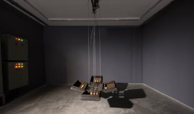 Destiny, 2019, Steel & Wood, 150.150.400 cm