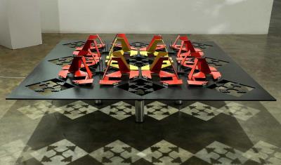 Gabbe, 2015, MDF, 140.140.45 cm, Dastan art gallery